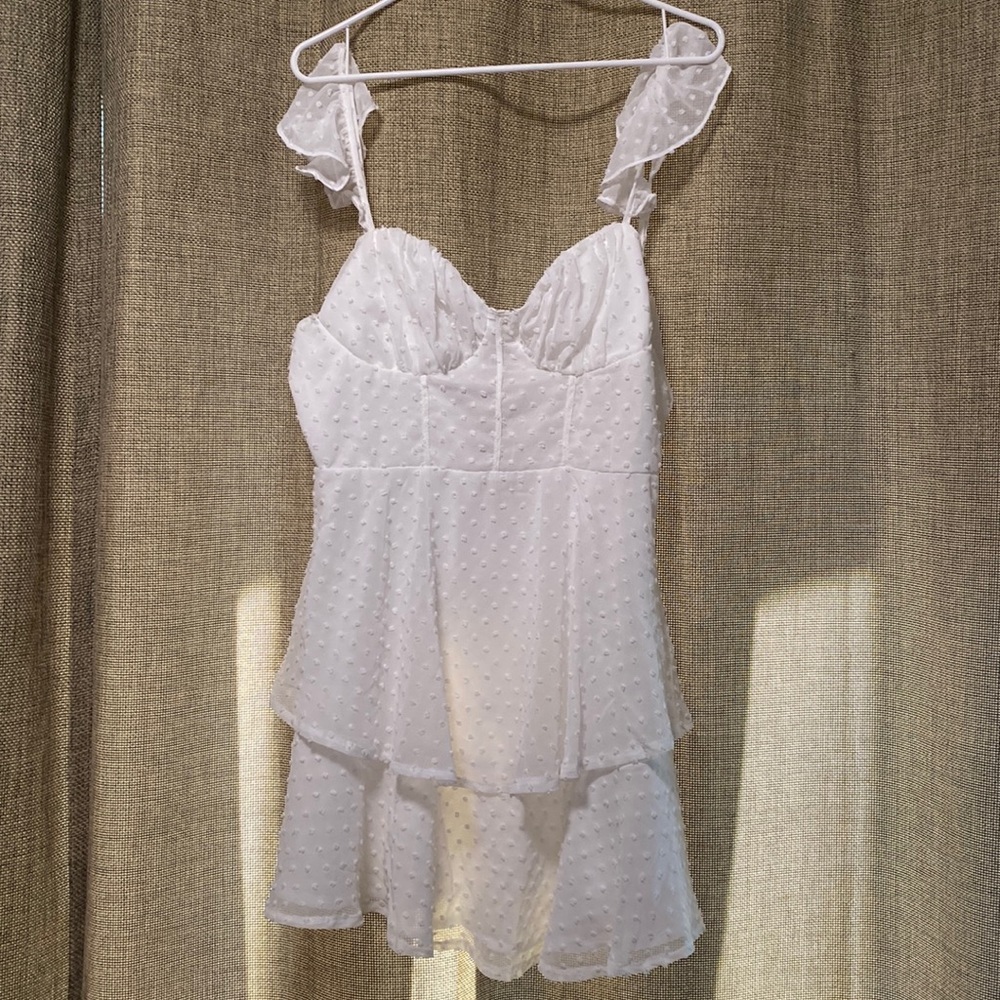 White mini dress